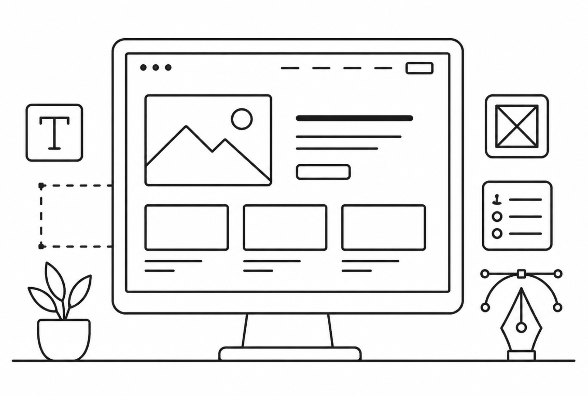 Bild für Webdesign und klare Webseitenstruktur